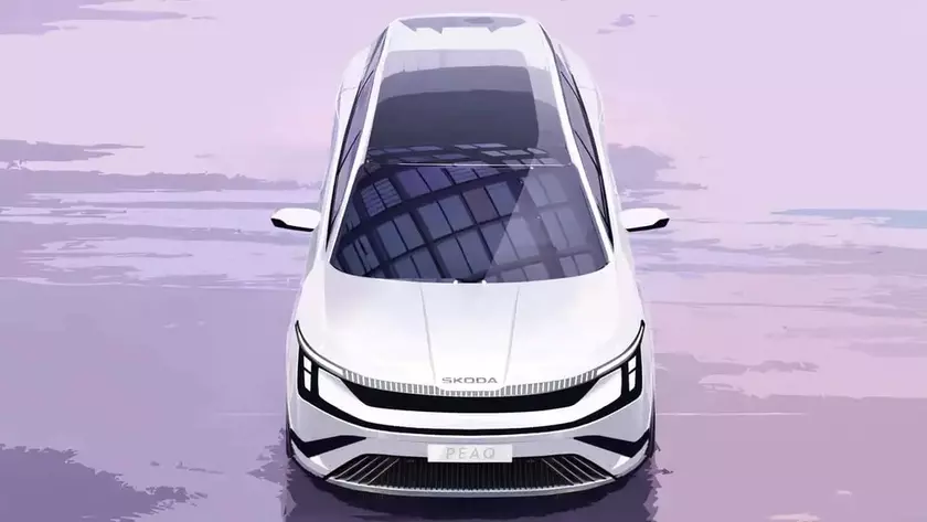Эскиз передней части Skoda Peaq