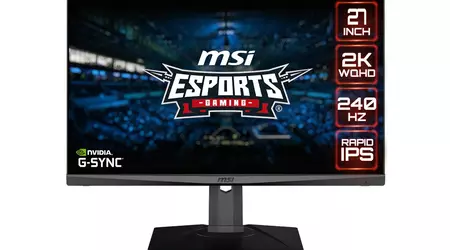 MSI Optix G274QPX: ігровий монітор із 2K IPS-екраном на 270 Гц та підтримкою Nvidia G-Sync за $380