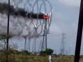 Уйти красиво: зрелищный пожар на ветрогенераторе
