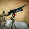 A soldier on a VR simulator
