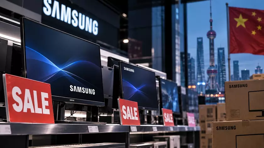 Монитор Samsung на рабочем столе