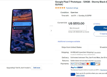 The prototype Google Pixel 7 appeared on eBay for $ 510.