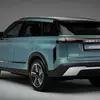 Миниатюра Jaecoo 7 PHEV вид сзади под три четверти