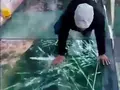 Стеклянный мост «трескается» под ногами туристов