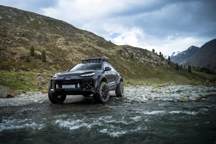 Концепт Audi Q6 e-tron offroad на бездорожье