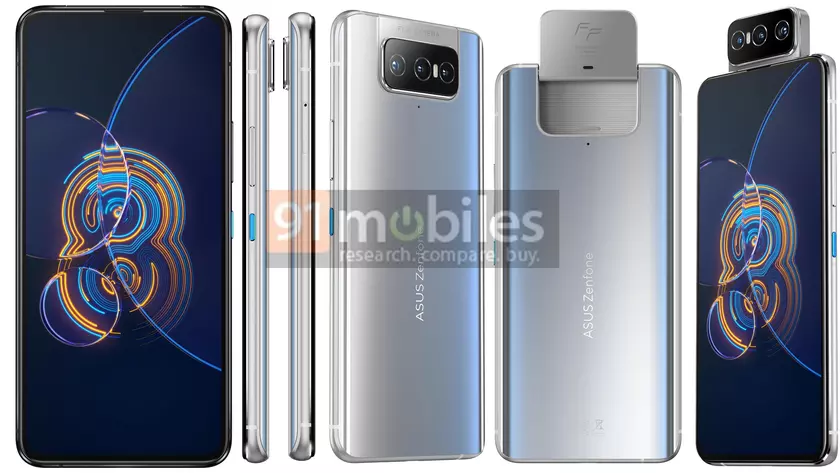 В сеть утекли изображения и основные характеристики ASUS ZenFone 8 Flip и ASUS ZenFone 8