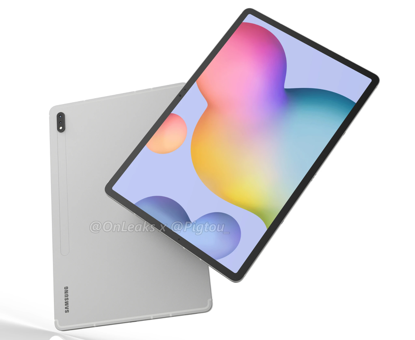 Samsung Galaxy Tab S7+ появился на рендерах с двойной камерой и дизайном, как у Galaxy Tab S7