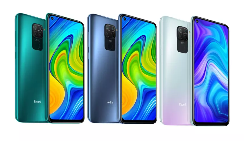 Пресс-рендеры Redmi Note 9: «дырявый» дисплей, три расцветки, квадро-камера и сканер отпечатков пальцев на задней стороне