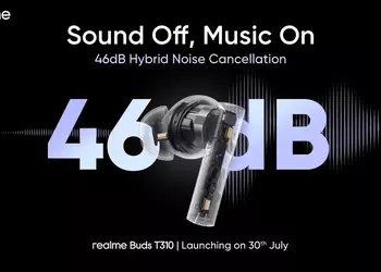 The realme Buds T310 with ANC, IP55 protection and up to 40 hours of battery life will debut on 30 July