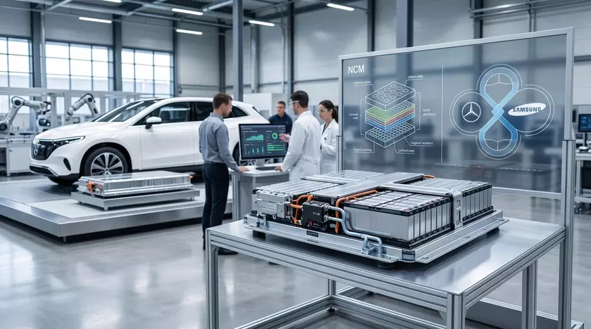Электромобиль Mercedes-Benz в студии