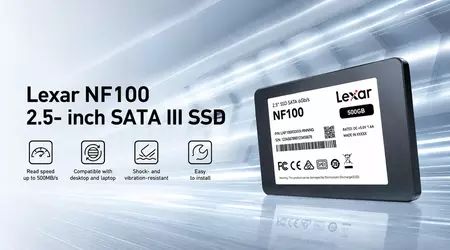 Класика на швидкості: Lexar представляє серію SSD NF100 на інтерфейсі SATA III