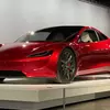 Спортивный предварительный вид Tesla Roadster