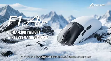 ATTACK SHARK F1 AIR : une souris gaming de 39 g avec capteur 60 000 DPI et 8000 Hz