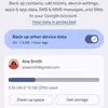 Preview of Android backup controls screen 1