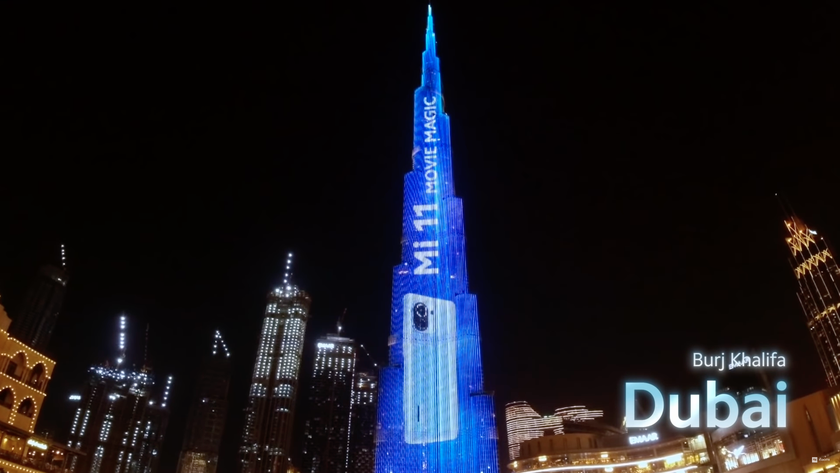 Рекламу Xiaomi Mi 11 показали на самом высоком здании в мире