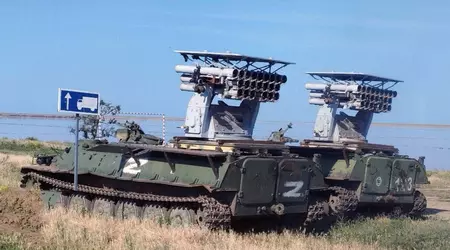 Ukrainian FPV drones hit an unusual Russian MT-LB armoured personnel carrier with an A-22 Ogon ship launcher