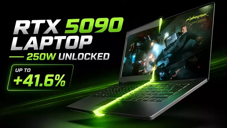 RTX 5090 mobile à 250 W ...