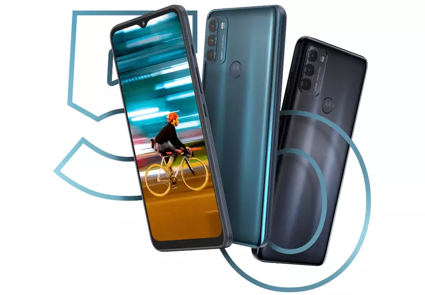 Moto G50 появилась на качественных рендерах: дисплей с каплевидным вырезом, классический сканер и тройная камера
