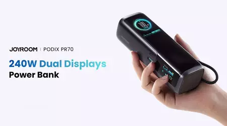 Joyroom PODIX PR70 : une batterie externe 240 W avec double écran sur Kickstarter