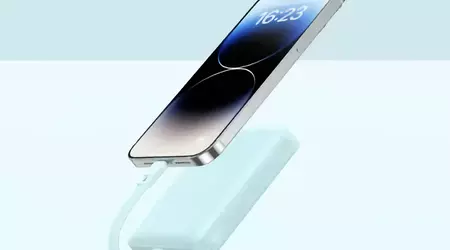 Baseus unveiled a 10,000mAh battery with built-in cable and wireless charging