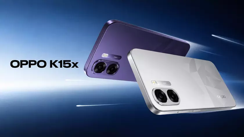 Смартфон Oppo K15x в фиолетовом цвете