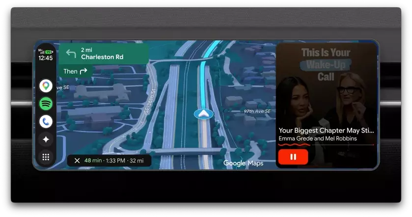 Новый интерфейс Android Auto 2026