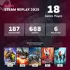Мініатюра прикладу статистики Steam Replay 2025
