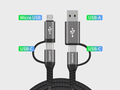 Xiaomi выпустила плетёный кабель Sharge на 1.2 метра с четырьмя разъёмами USB за $6