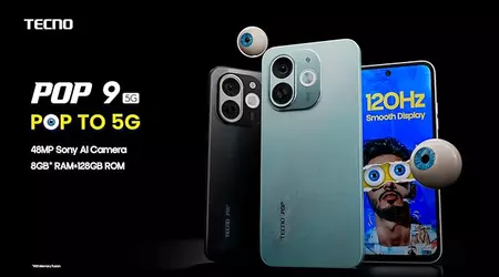 Tecno представила Pop 9 5G в Індії: Бюджетний смартфон з 48 МП камерою та підтримкою 5G