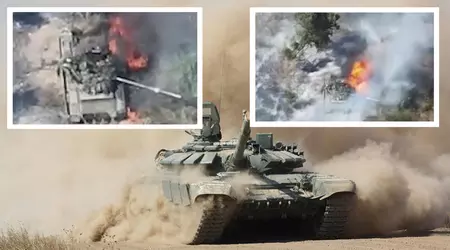 Un drone FPV ukrainien a détruit un char russe T-90 d'une valeur de 2,5 millions de dollars à l'exportation pour 500 dollars.