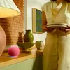 Колонка Google Home Speaker миниатюра футуристичное световое кольцо