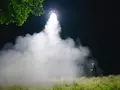 Дрон с LED-фонарем мощностью 1000 Вт похож на НЛО