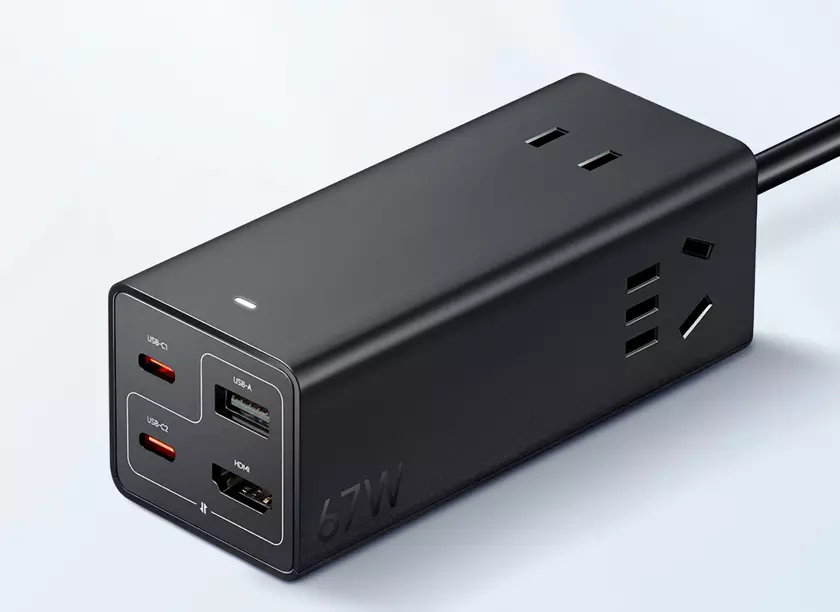 Xiaomi представила Desktop Fast Charging Socket Pro с мощностью в 65 Вт, USB-портами, HDMI и ценой $25