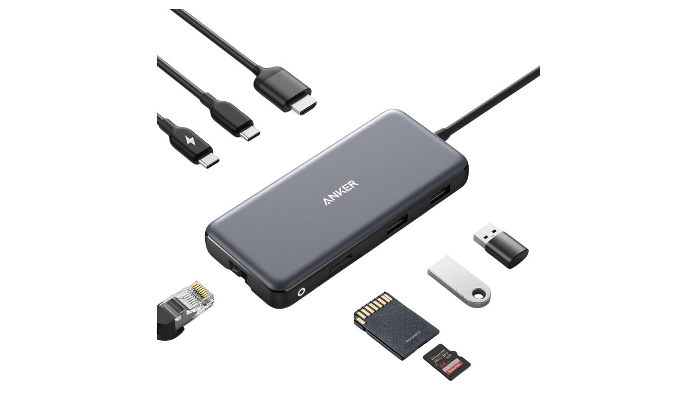 Anker 555 8-in-1 USB-C hub Mac and Windows compatible