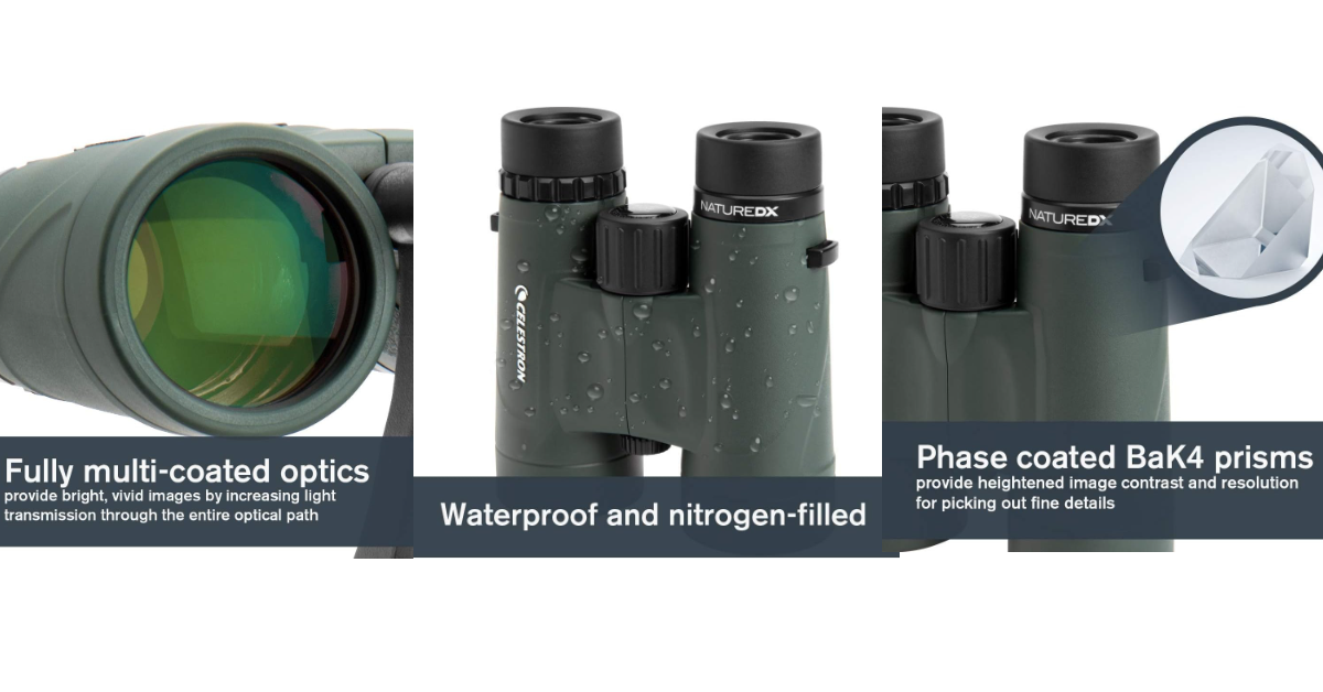 Celestron Nature DX 8x42 best binoculars for whale watching