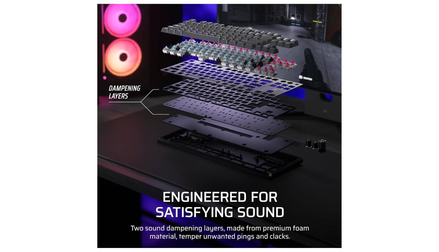 Corsair K70 PRO TKL tactile gaming keyboard