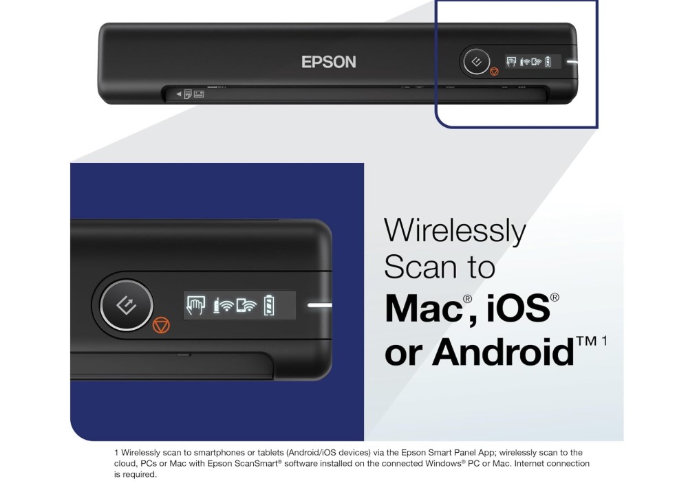 Scanner de documents portable Epson Workforce ES-60W