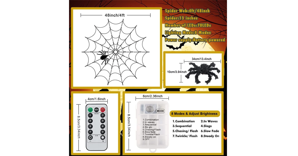 Spider Lights  best halloween lights