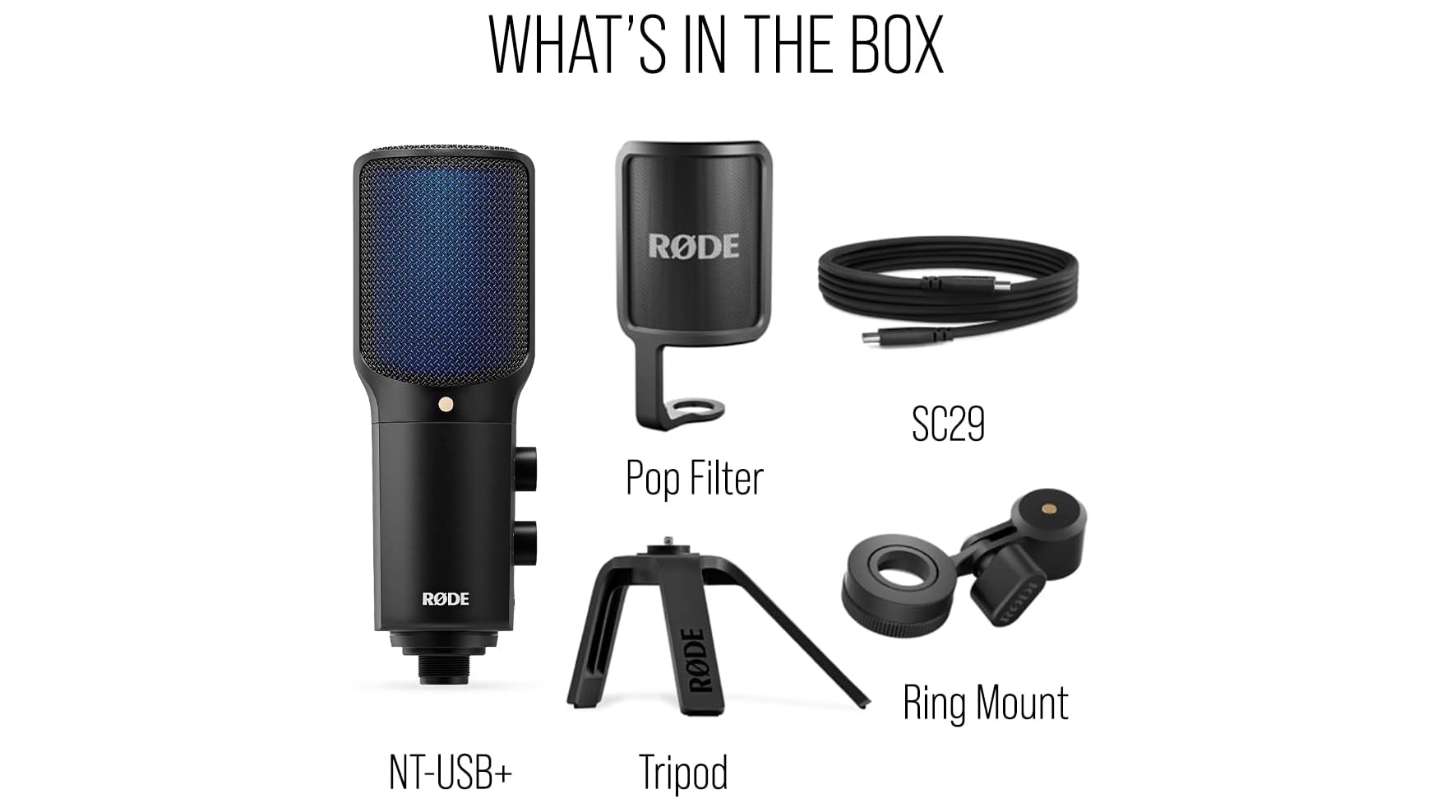 Microphone de podcast plug and play RODE NT-USB Plus