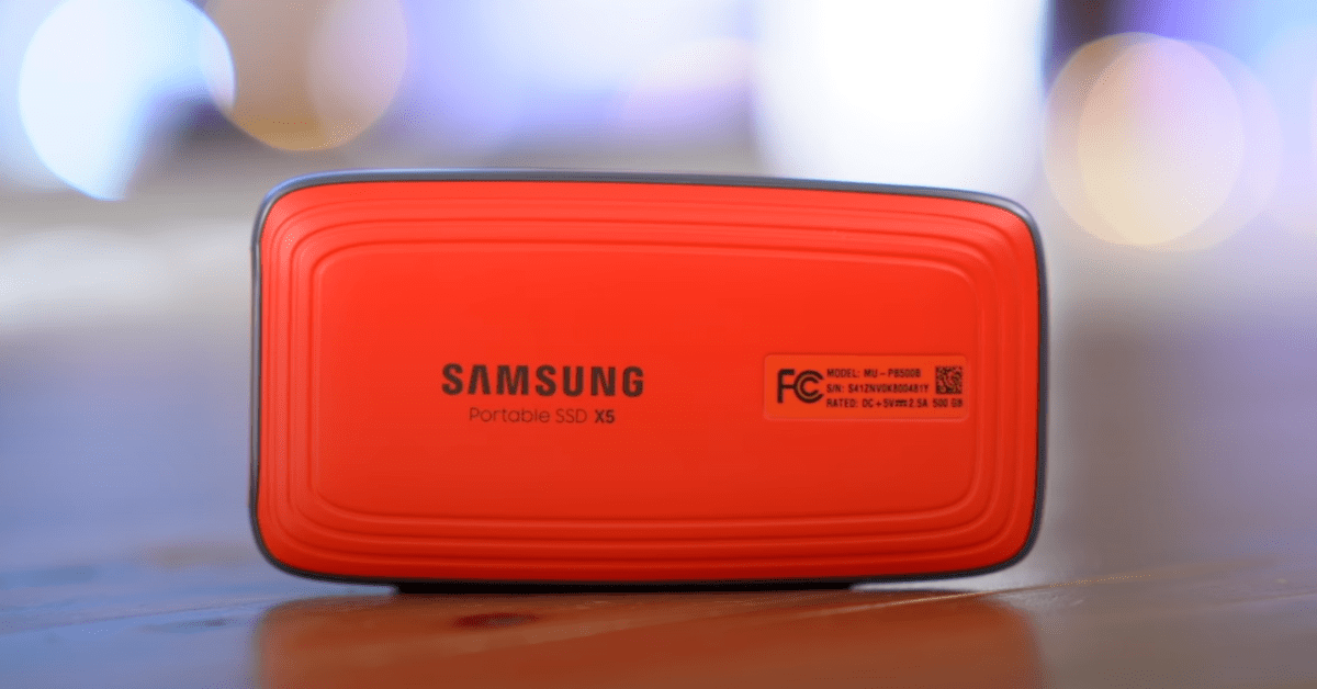 SAMSUNG X5 PORTABLE thunderbolt 3 external hard drive