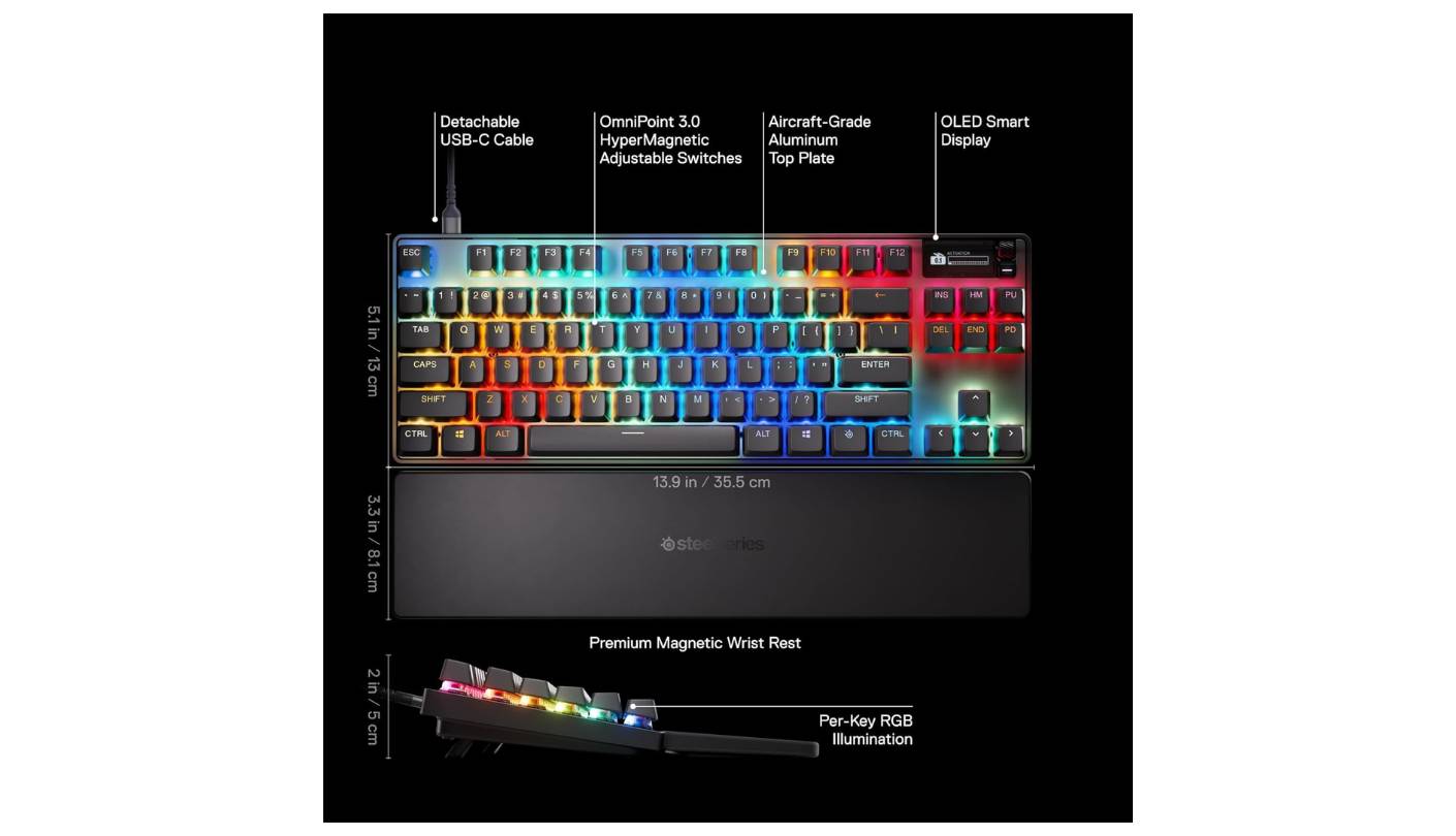 SteelSeries Apex Pro TKL Gen 3 mechanical gaming keyboard