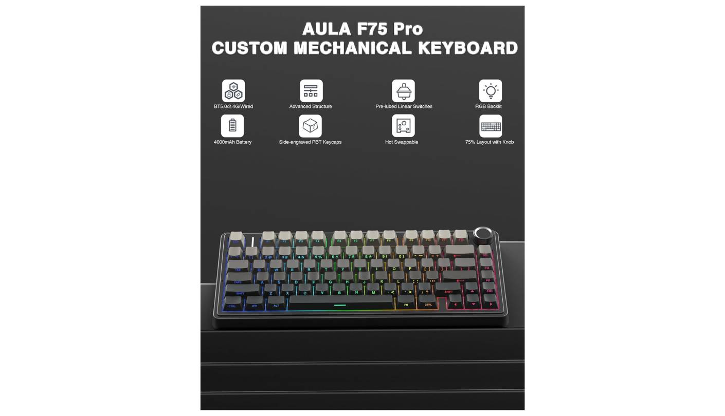 AULA F75 Pro tactile mechanical keyboard