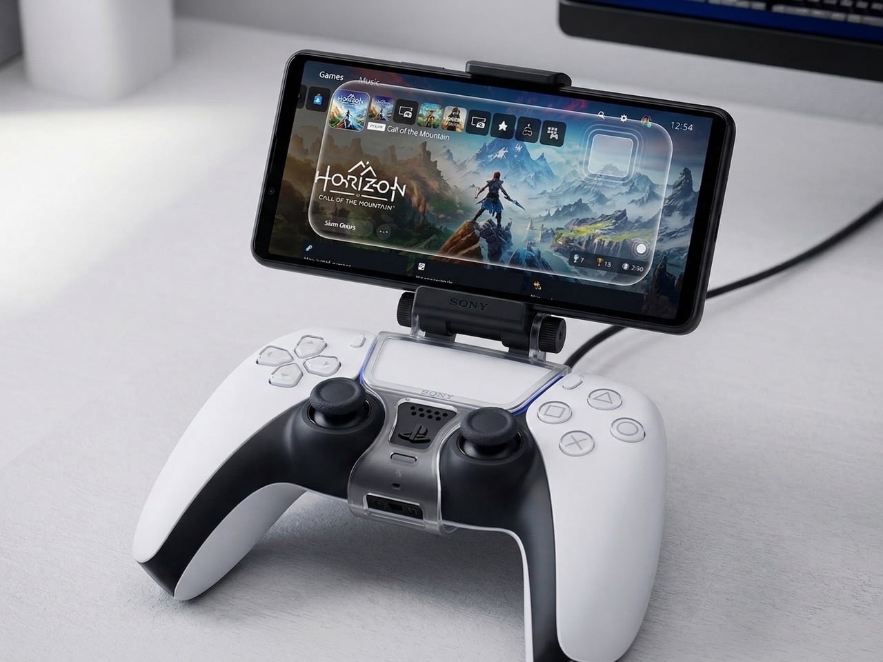 Support smartphone DualSense brevet Sony