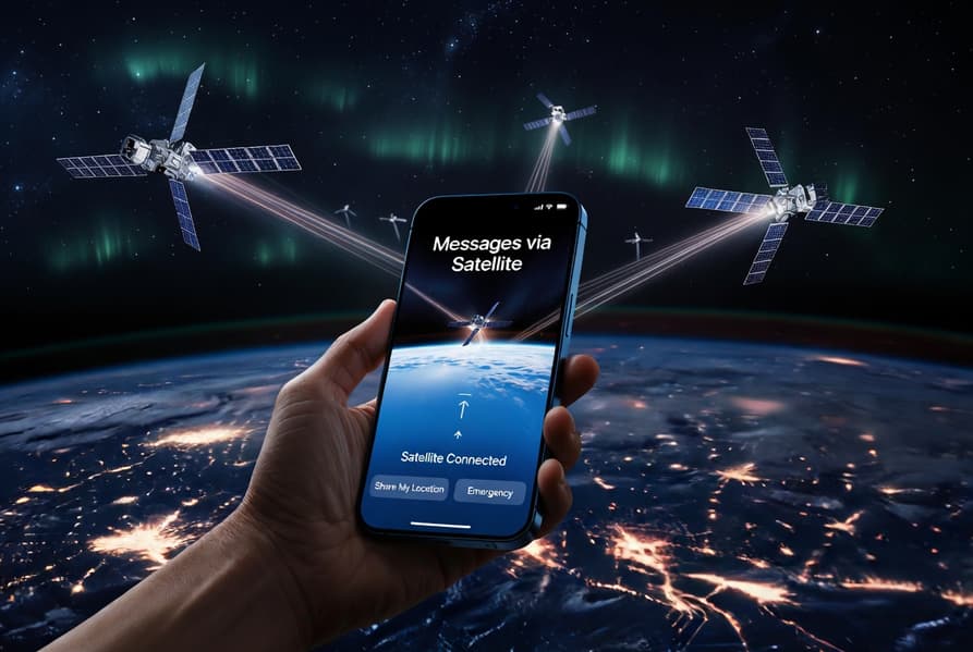 Терминал Starlink на открытой местности