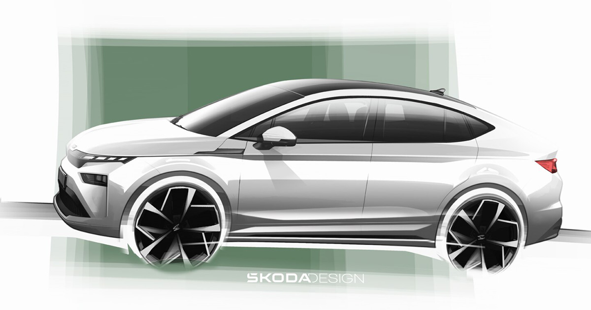 Le nouveau coupé Škoda Enyaq : un premier regard sur le nouveau design