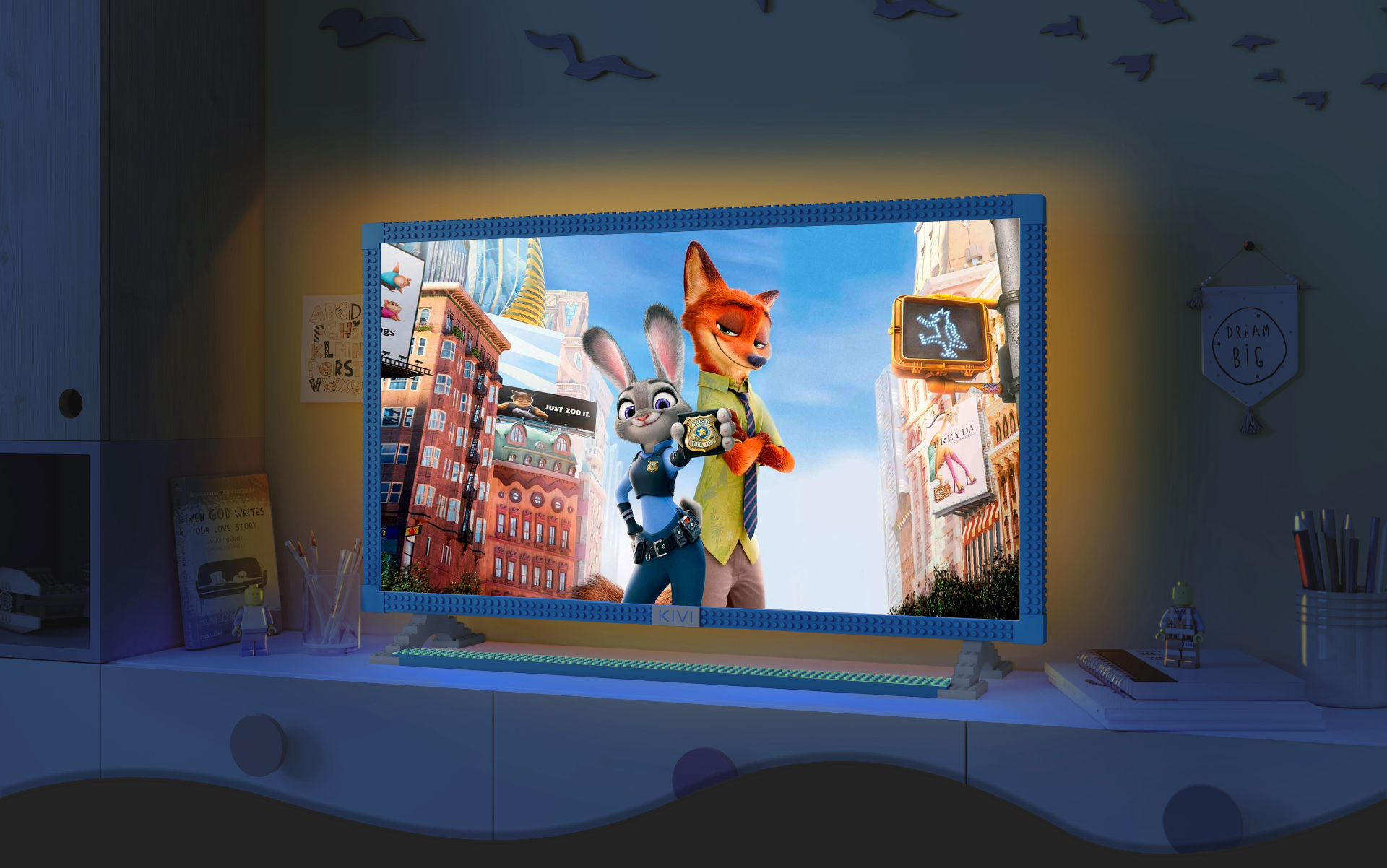 KIVI KidsTV: дитячий телевізор, який не боїться ударів м'ячем, малюнків маркером і сумісний з конструктором LEGO