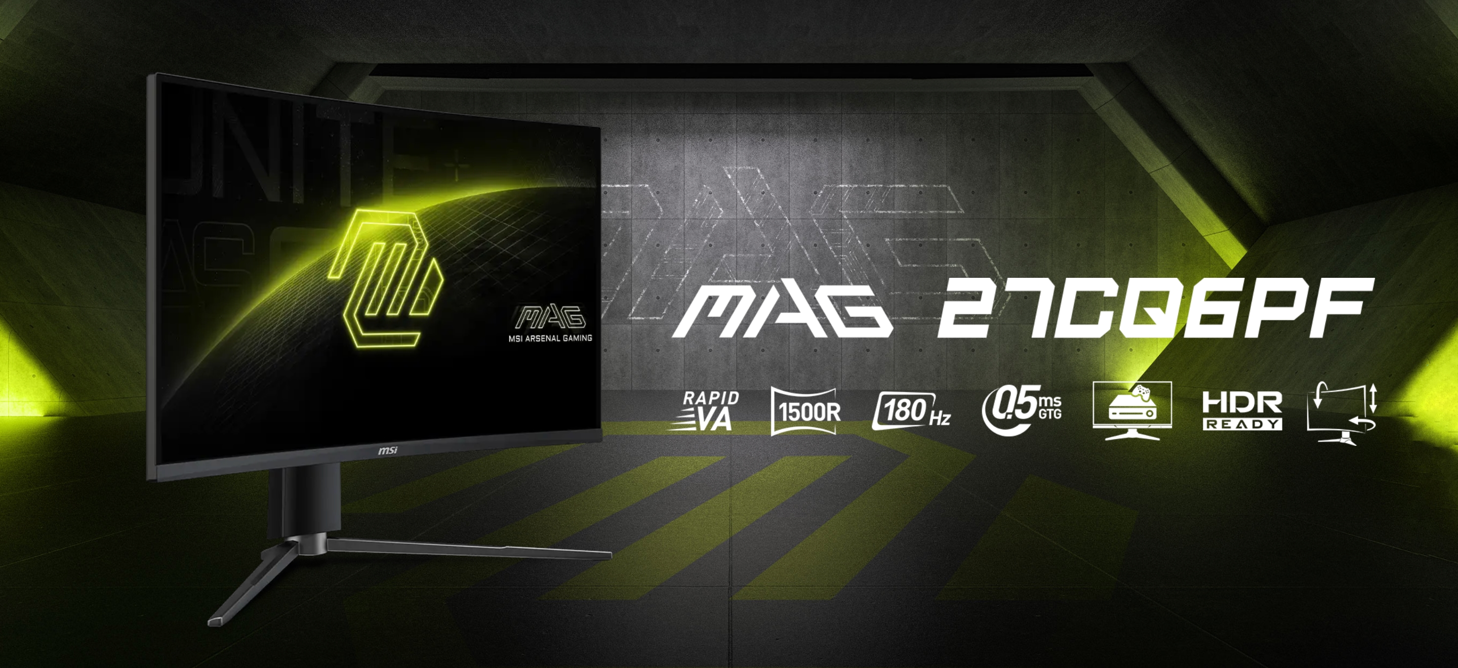 MSI MAG 27CQ6PF: ігровий монітор із 2K-екраном на 180 Гц за $189