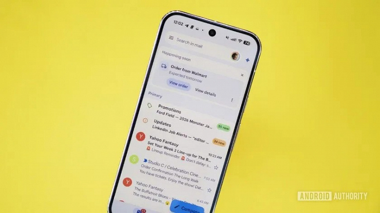 Інтерфейс додатку Gmail на Android