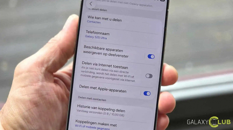 Смартфоны Samsung Galaxy серии A с поддержкой Quick Share
