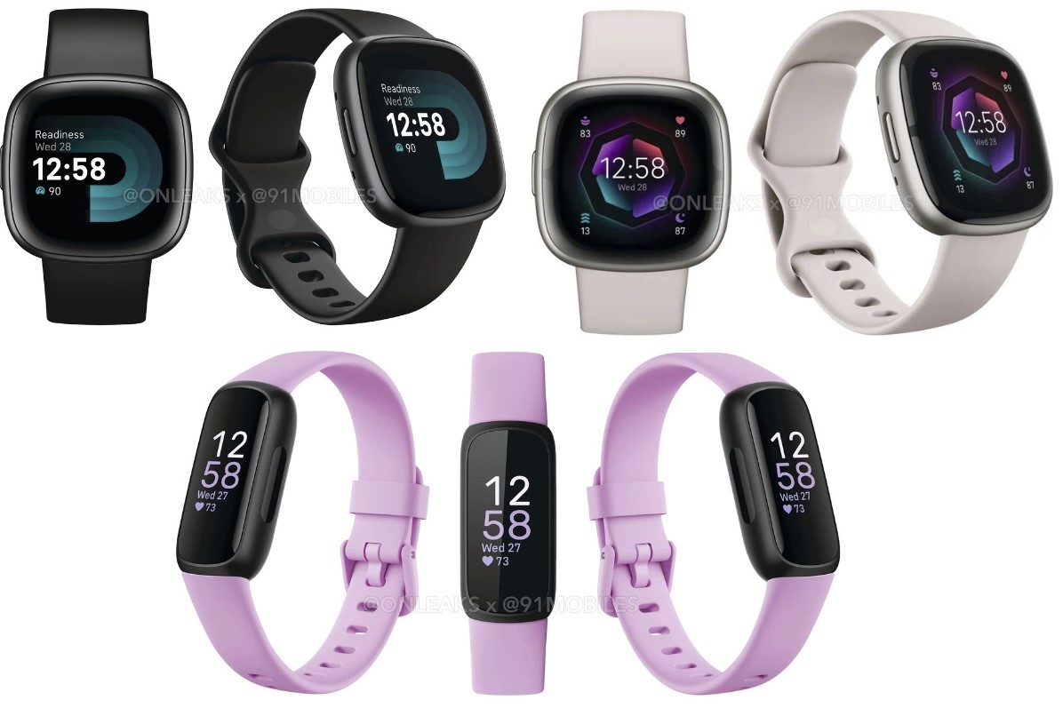 Des rendus officiels de Fitbit Sense 2 ont été divulgués. Versa 4 et Inspire 3